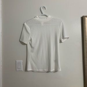 Ribbed high neck top